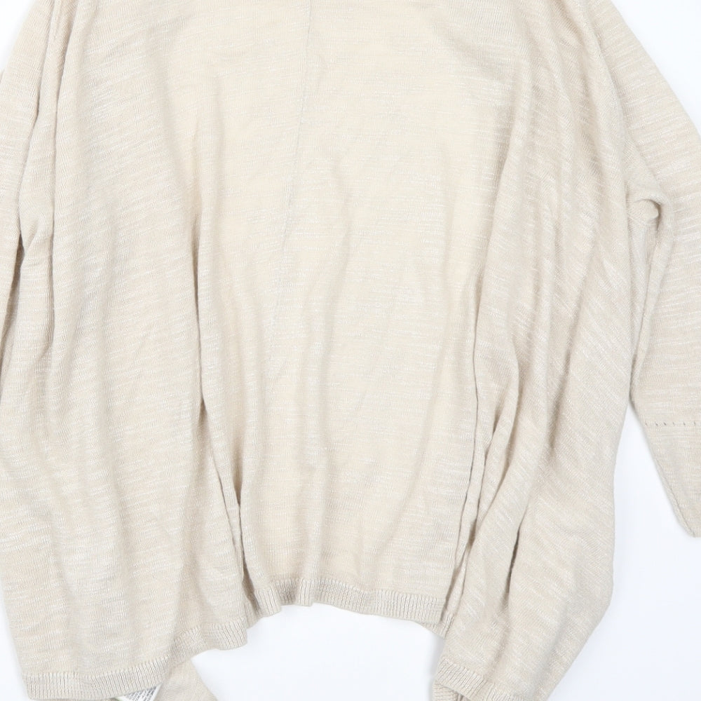 Marks and Spencer Womens Beige   Cardigan Jumper Size 14