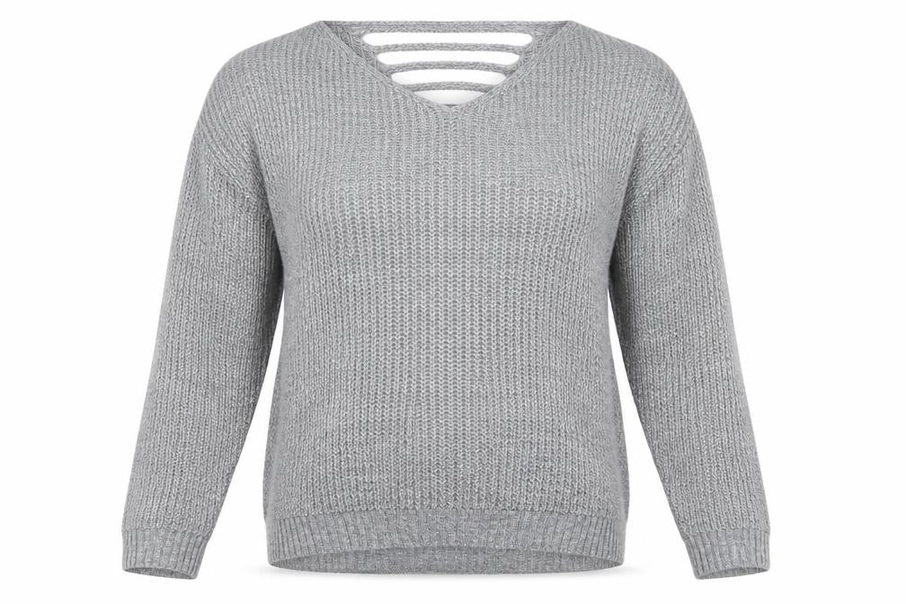 Cameo Rose Womens Grey Pullover Jumper Size M