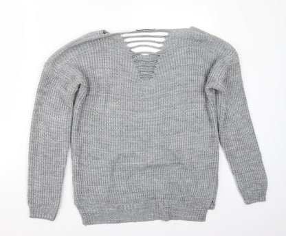 Back view of Cameo Rose women’s grey jumper, size M