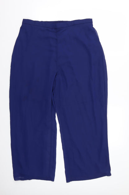 Additional front view of Nightingales women’s blue trousers, size UK 18, 27-inch leg