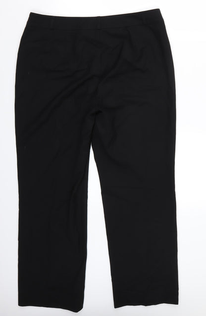 Back view of Gerry Weber men’s black trousers, 30-inch leg