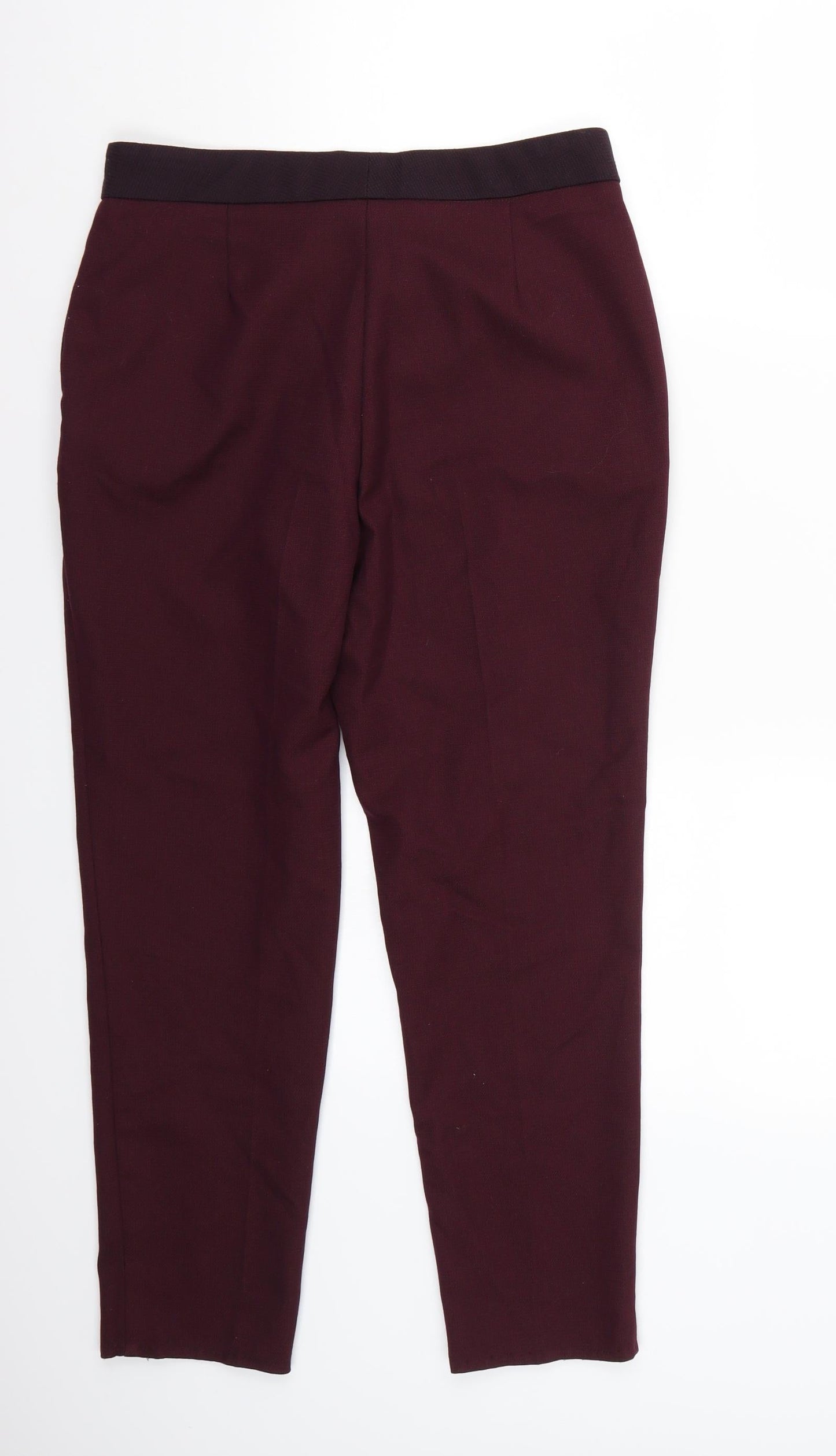 Marks and Spencer Womens Purple   Trousers  Size 10 L25 in