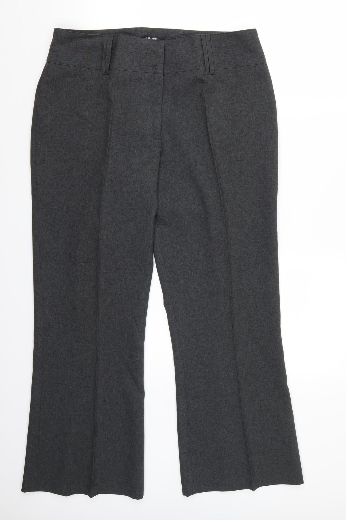 Papaya Womens Grey   Trousers  Size 14 L28 in