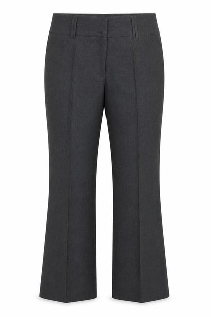 Front view of Papaya women’s grey trousers, size UK 14, 28-inch leg