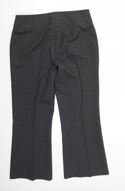 Back view of Papaya women’s grey trousers, size UK 14, 28-inch leg