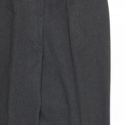 Close-up detail of Papaya women’s grey trousers, size UK 14, 28-inch leg