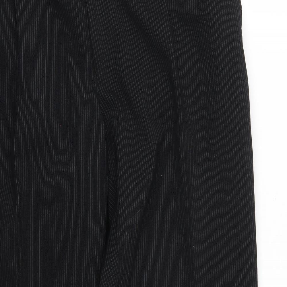 NEXT Womens Black Striped  Trousers  Size 34 L31 in