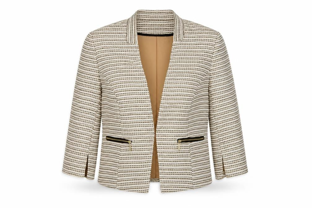 H&M Womens Beige   Jacket Blazer Size 12