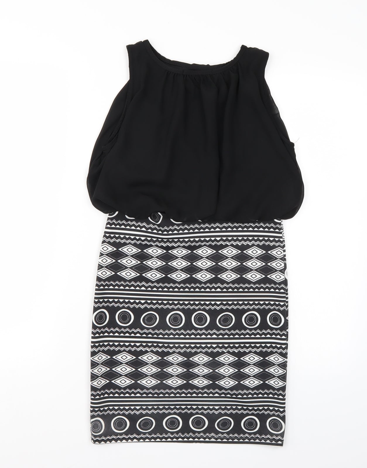 Preworn Womens Black  Rayon A-Line  Size S