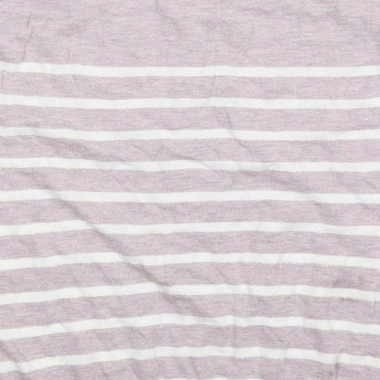 Brand and care label for Next women’s multicoloured striped knit jumper, size UK 6, - oversized
