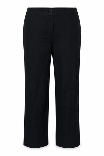Front view of Country Casuals women’s blue trousers, size UK 10, 28-inch leg