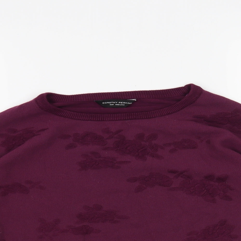 Dorothy Perkins Womens Purple   Pullover Jumper Size 10