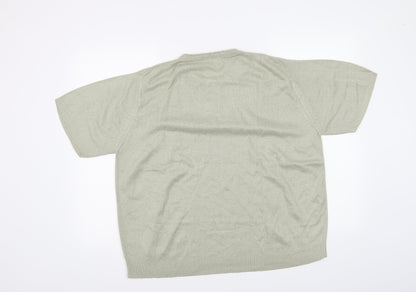 Back view of Berkertex women’s green basic t-shirt, size UK 14