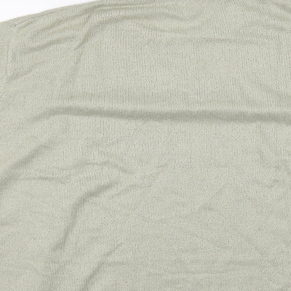 Brand and care label for Berkertex women’s green basic t-shirt, size UK 14