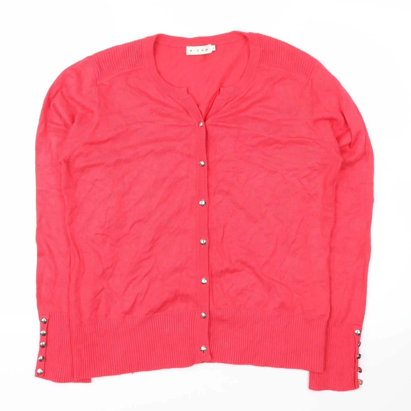 micha Womens Pink   Cardigan Jumper Size L