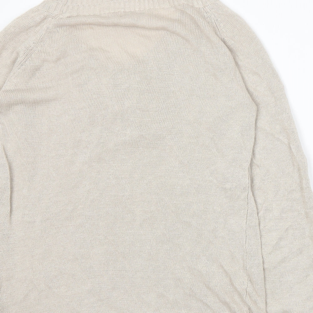 Lakeland Womens Beige  Knit Pullover Jumper Size 14