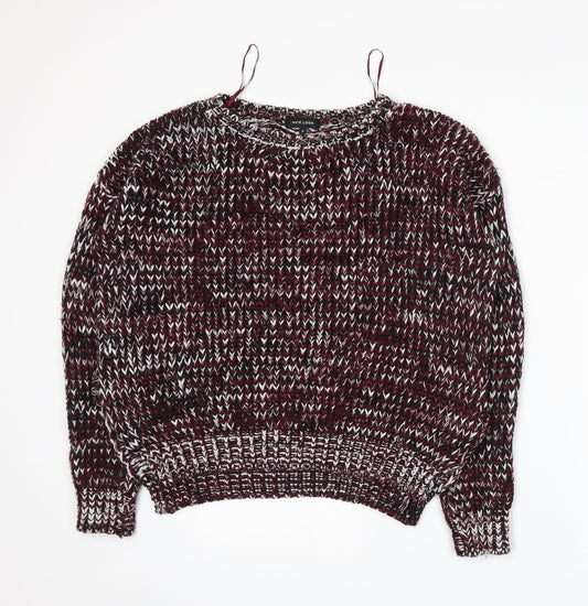 New Look Womens Red  Knit Pullover Jumper Size S