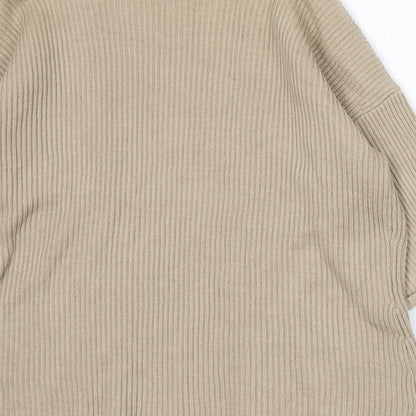 Brand and care label for Changes By Together women’s beige knit cardigan jumper, size UK 12