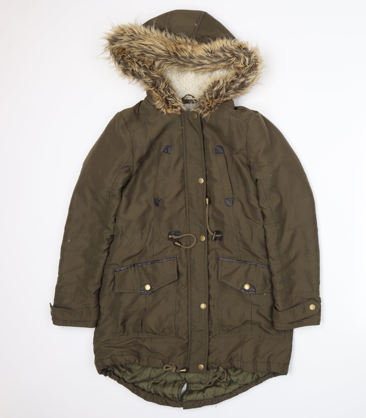 Dorothy Perkins Womens Green   Parka Coat Size 6