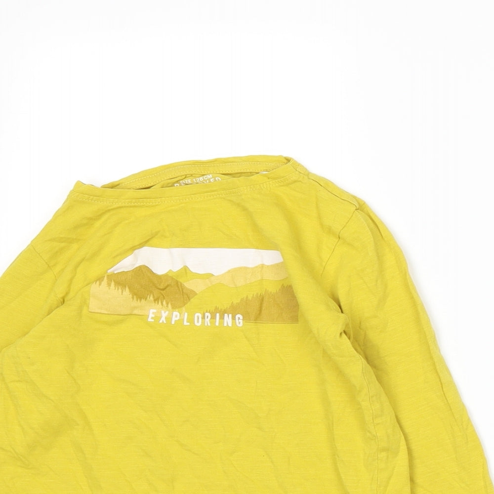 RESERVED Girls Yellow  Jersey Basic T-Shirt Size 8 Years