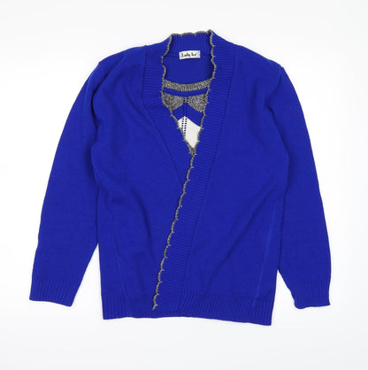 Additional front view of Lady Ice women’s blue jumper, size M
