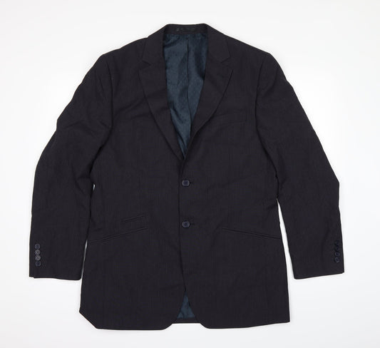F&F Mens Black   Jacket Suit Jacket Size 40