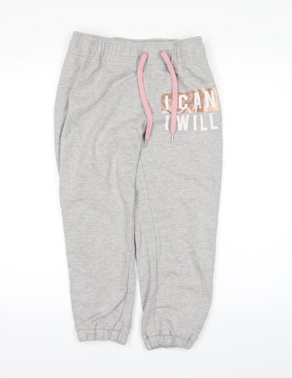 Additional front view of Very women’s grey sweatpants, size UK 8, 20-inch leg