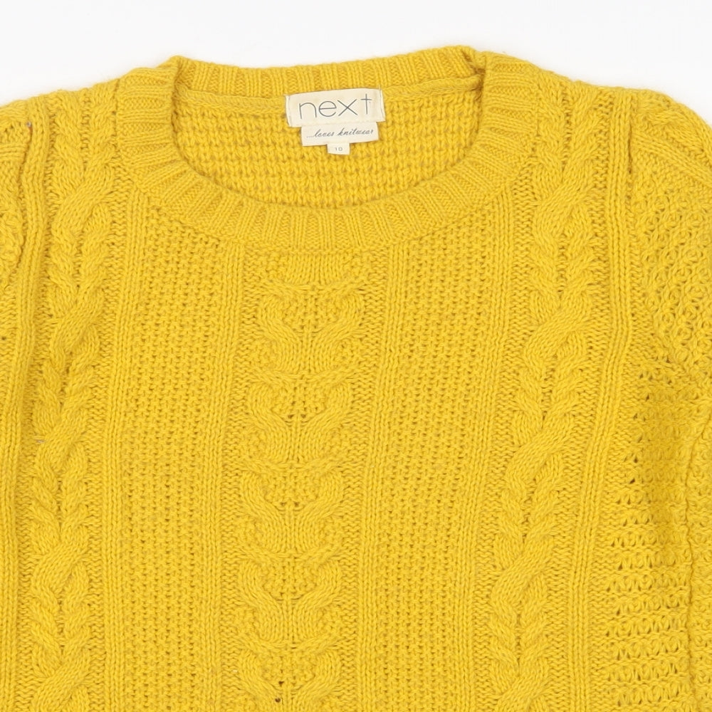 NEXT Womens Yellow   Pullover Jumper Size 10