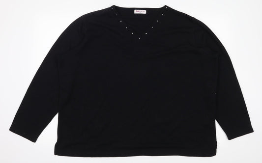 Le Bon Marché Womens Black   Pullover Jumper Size XL