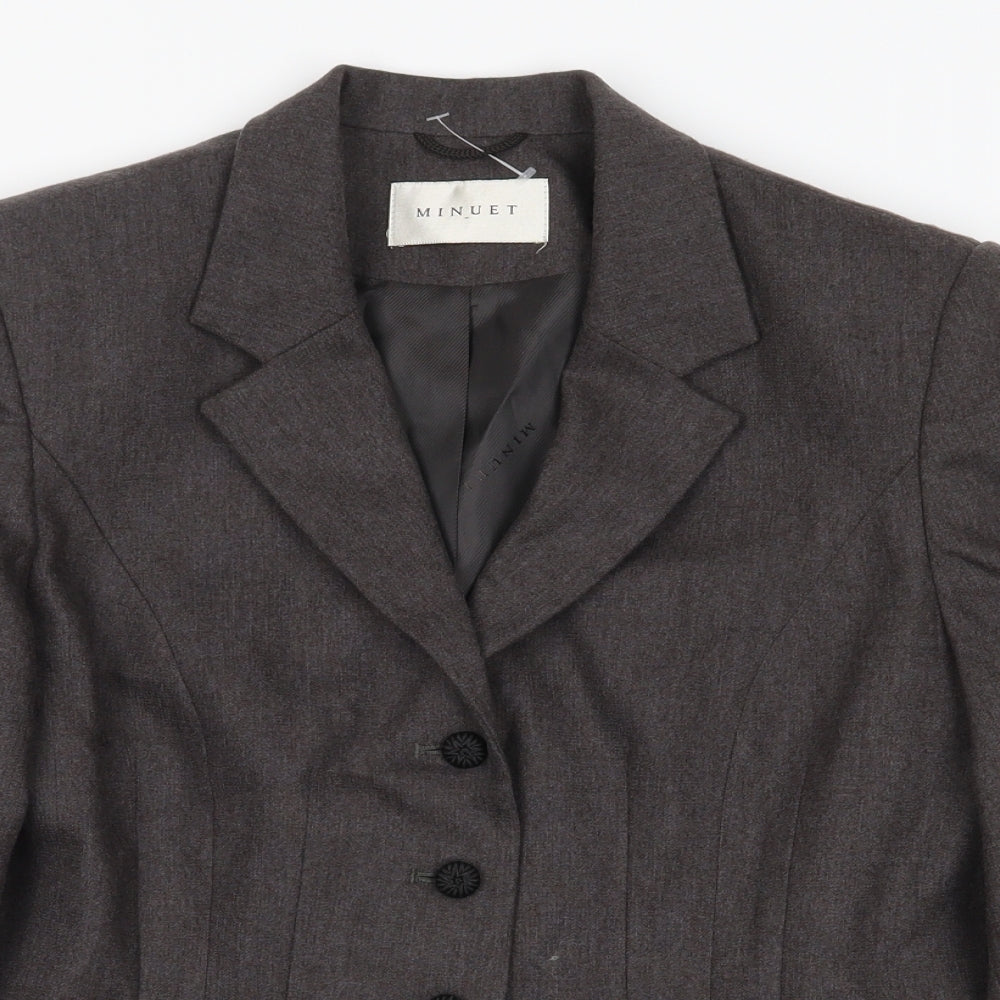 Minuet Womens Grey   Jacket Blazer Size 10