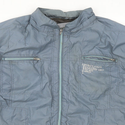 Close-up detail of Loyalty & Faith women’s blue jacket coat, size XL