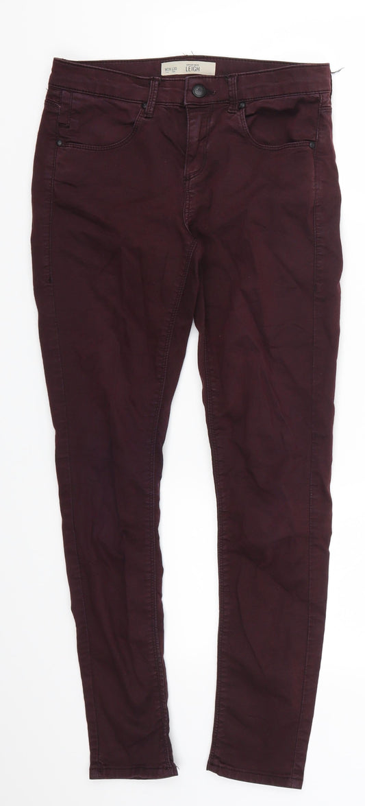 Topshop Womens Purple  Denim Skinny Jeans Size 28 in L28 in