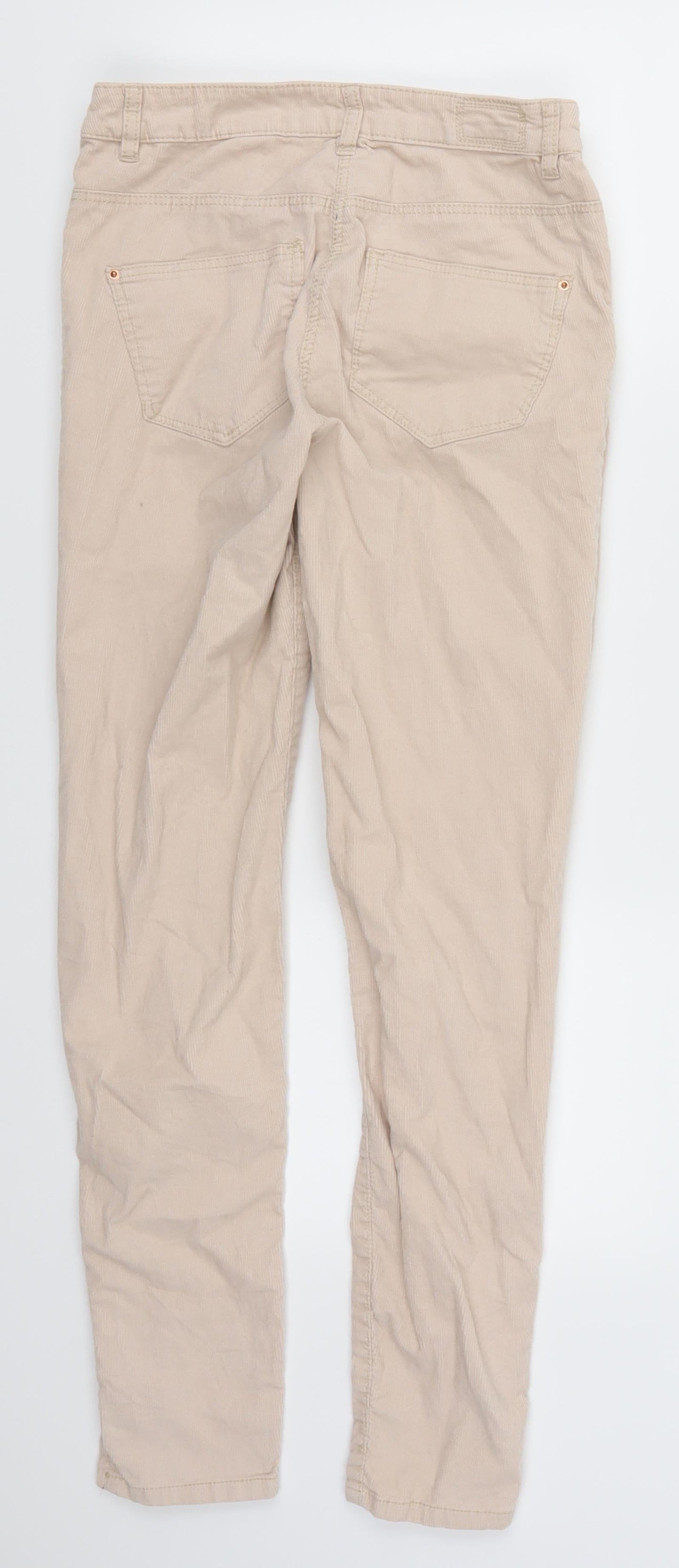 H&M Womens Pink  Corduroy Trousers  Size 6 L27 in