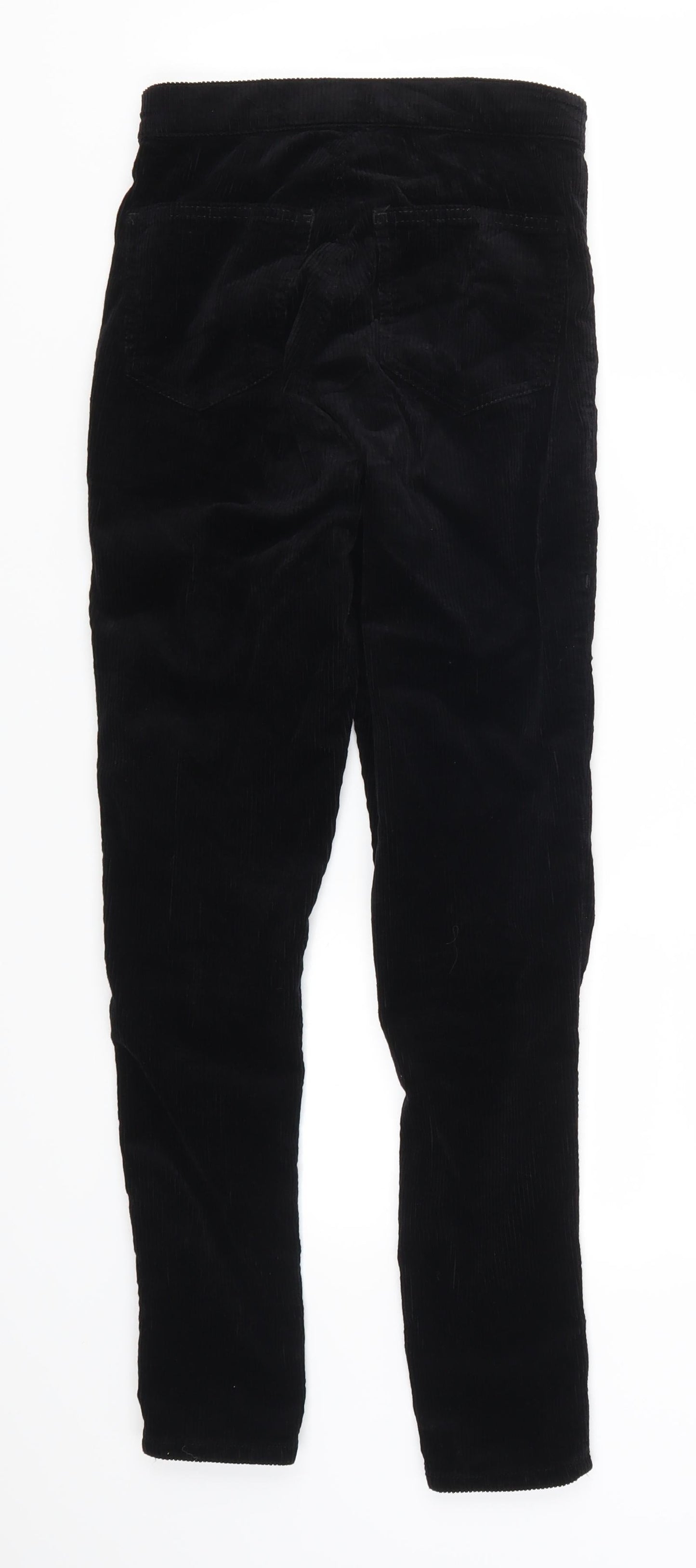 Topshop Womens Black  Corduroy Trousers  Size 25 in L25 in