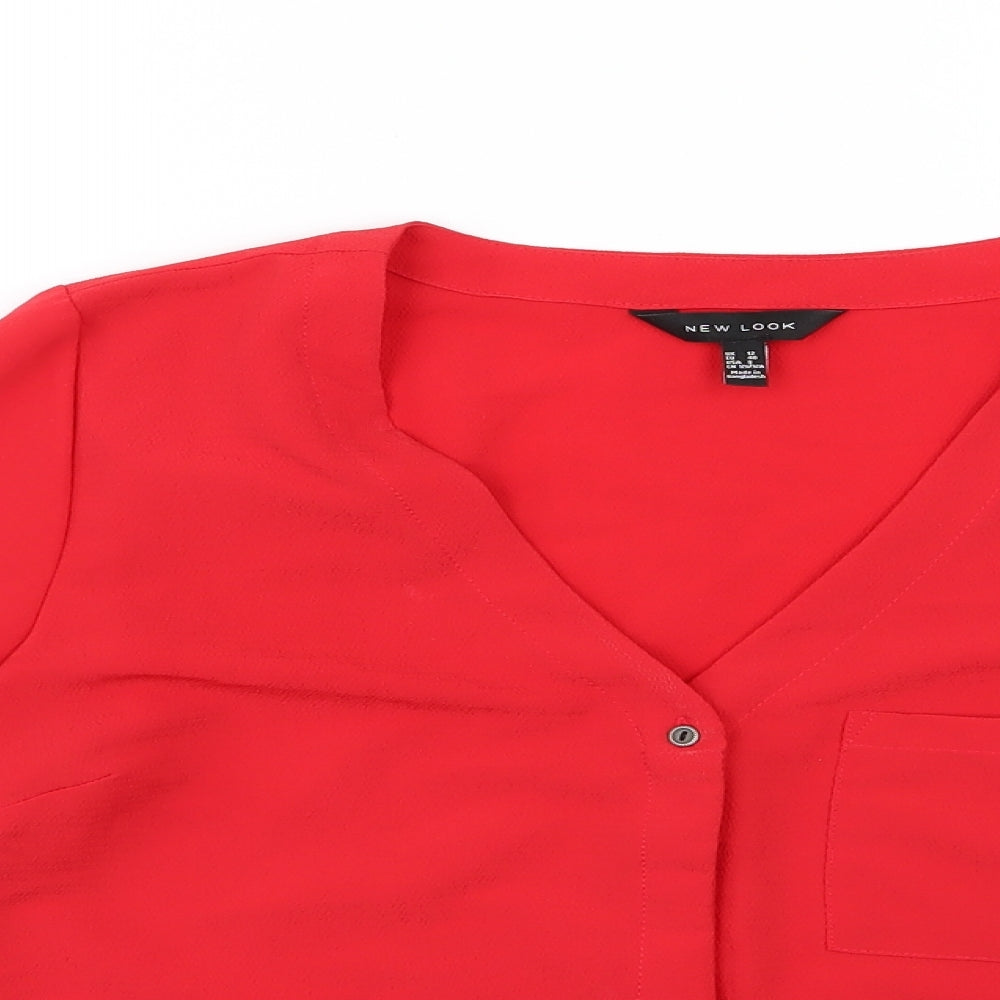New Look Womens Red   Basic Blouse Size 12