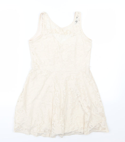 Internacionale Womens Beige   Skater Dress  Size 10