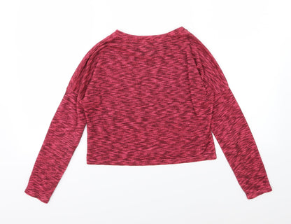 Back view of Atmosphere women’s pink jersey basic t-shirt, size UK 10, - i'm genius