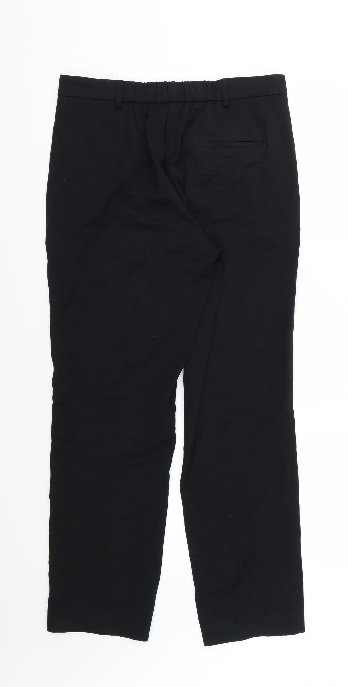 Marks and Spencer Womens Black  Rayon Trousers  Size 12 L30 in