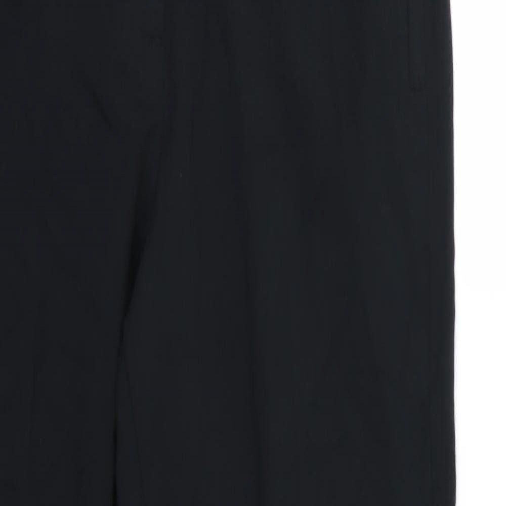 Marks and Spencer Womens Black  Rayon Trousers  Size 12 L30 in