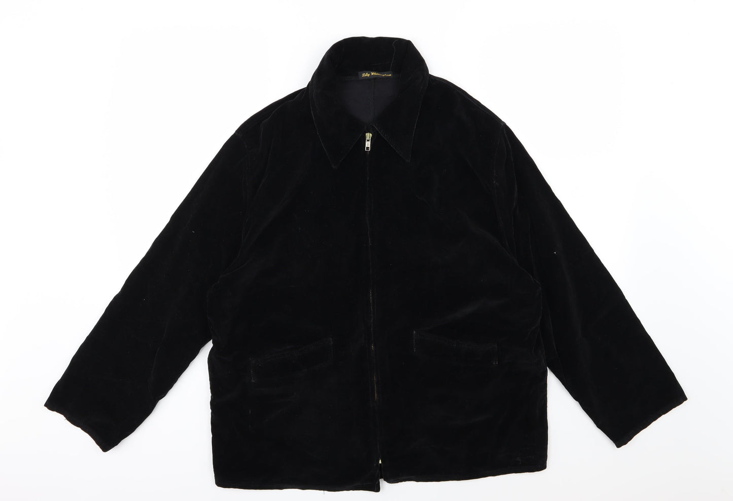 Lilley Whittingham Womens Black  Velour Jacket  One Size