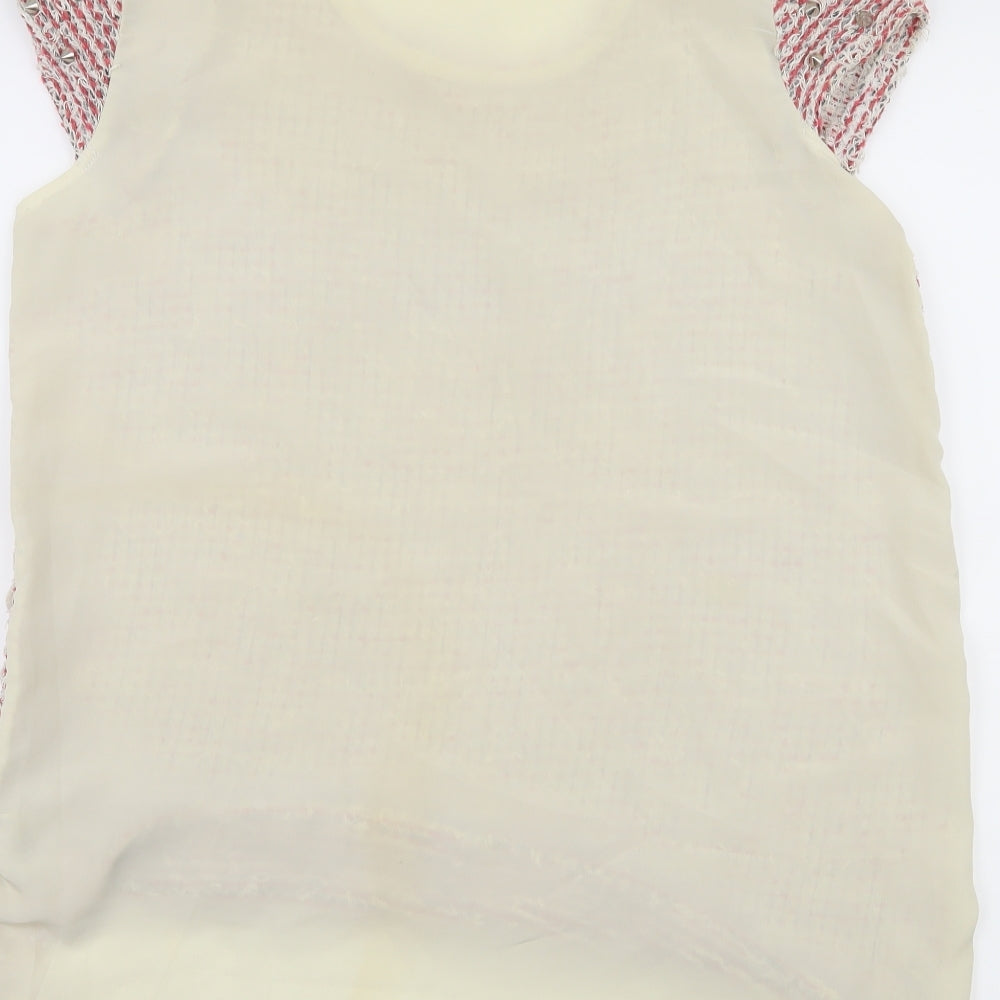 Papaya Womens Pink Striped  Basic Blouse Size 14
