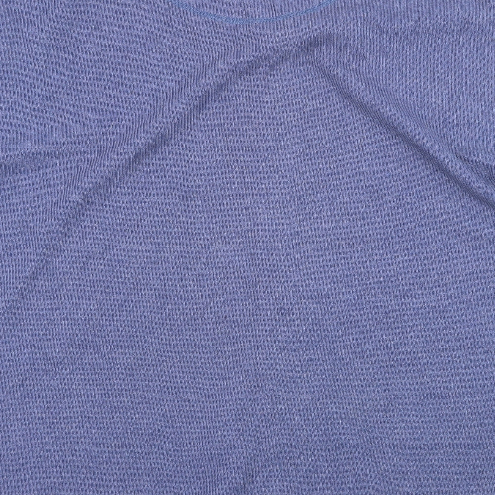 Utility Womens Blue  Jersey Jersey Blouse Size M