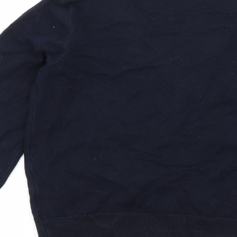F&F Boys Blue  Knit Cardigan Jumper Size 5-6 Years