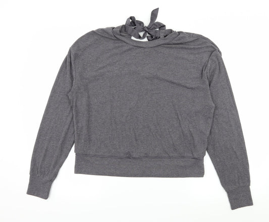 New Look Womens Grey  Jersey Pullover Sweatshirt Size S