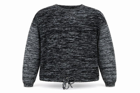 NEXT Womens Black Striped Jersey Pullover Sweatshirt Size 12