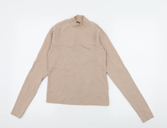 Bik bok Womens Beige  Jersey Basic T-Shirt Size M