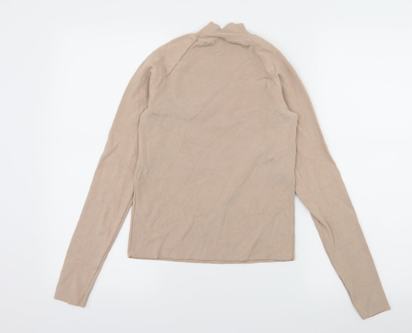 Bik bok Womens Beige  Jersey Basic T-Shirt Size M