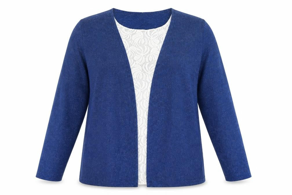Bonmarché Womens Blue Knit Basic Blouse Size 16 - Layered
