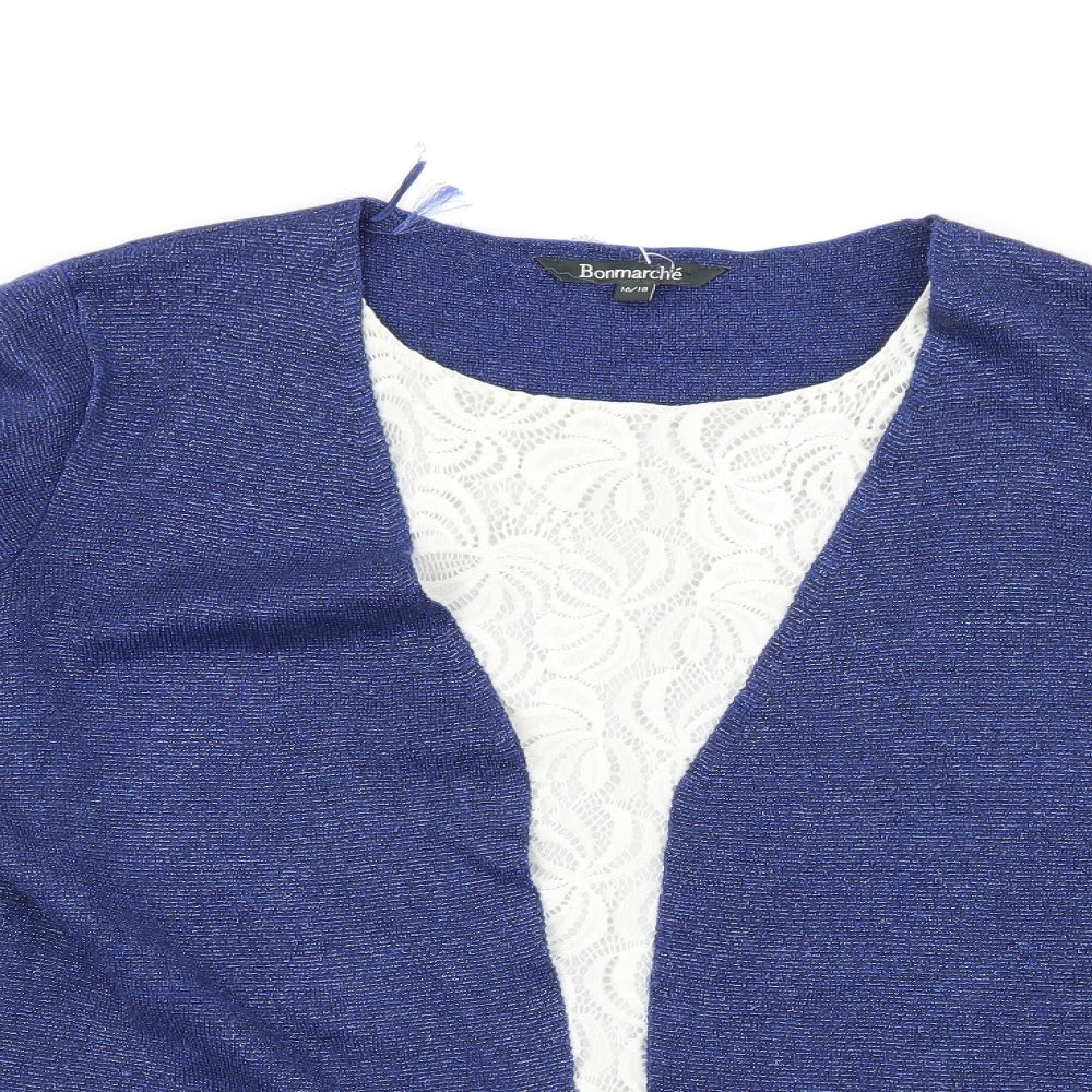 Bonmarché Womens Blue  Knit Basic Blouse Size 16  - Layered
