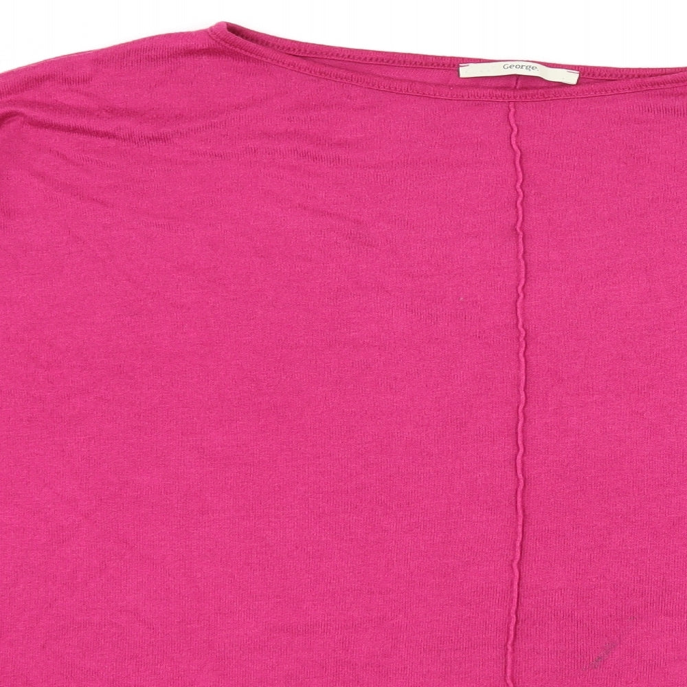 George Womens Pink  Knit Pullover Jumper Size 16